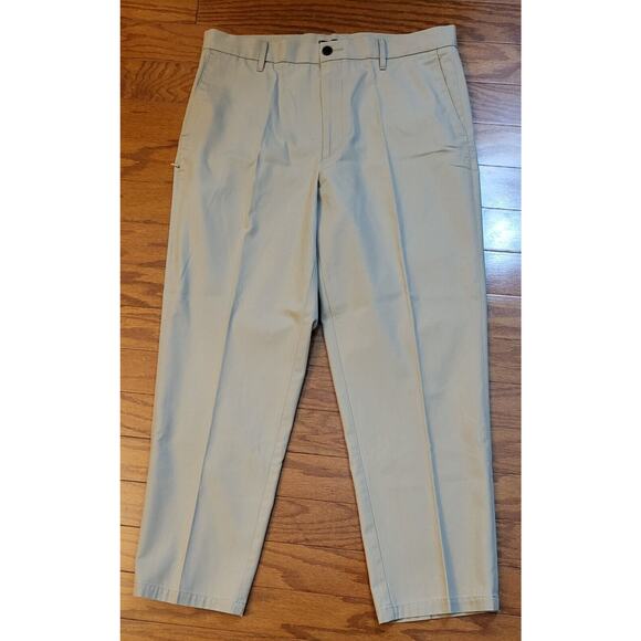 DOCKERS Premium D4 Relaxed Fit KHAKI PANTS Mens 36 X 30 - Picture 1 of 13